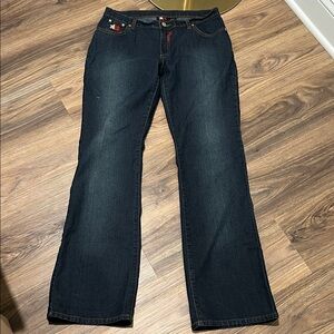 Vintage Classic Dark Blue Boot Cut Jeans
